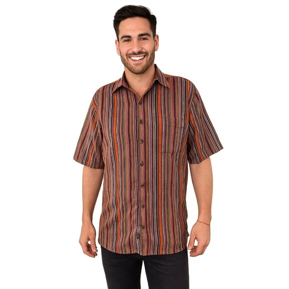 NWOT The Territory Ahead Orange Striped Button Down Shirt - Picture 1 of 13